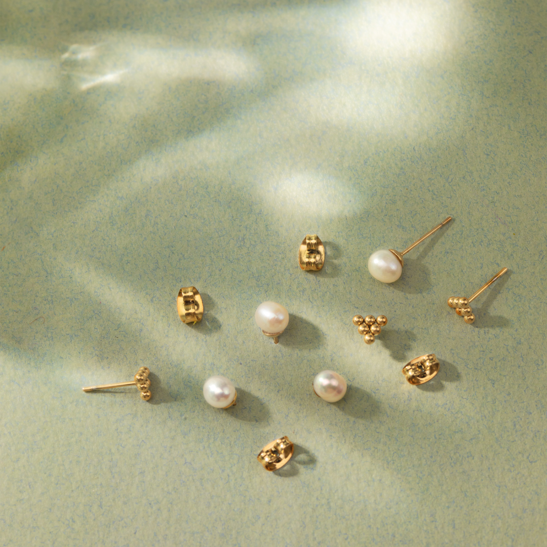 Tiny Beads Orecchini Argento
