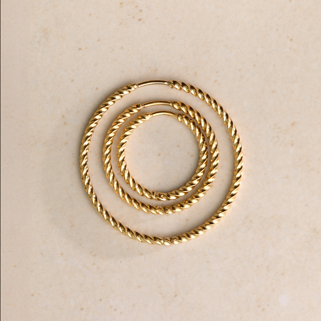 Twisted Hoops Extra Large Oro