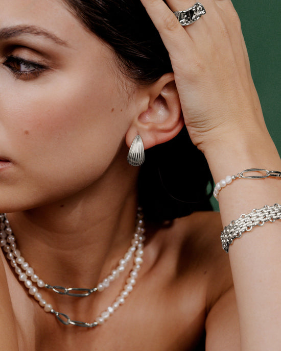 Textured Droplet Argento