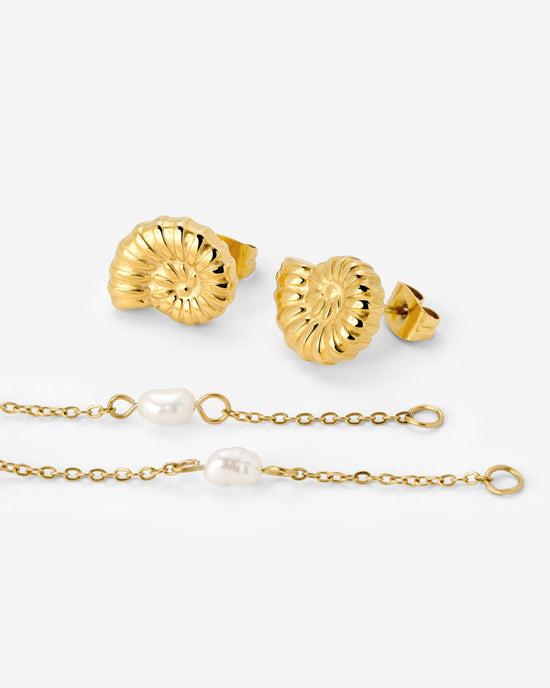 Siren's Spell Pearl Drop Orecchini Oro