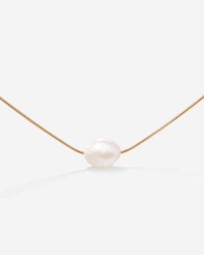 Minimalist Pearl Collana Oro Rosa