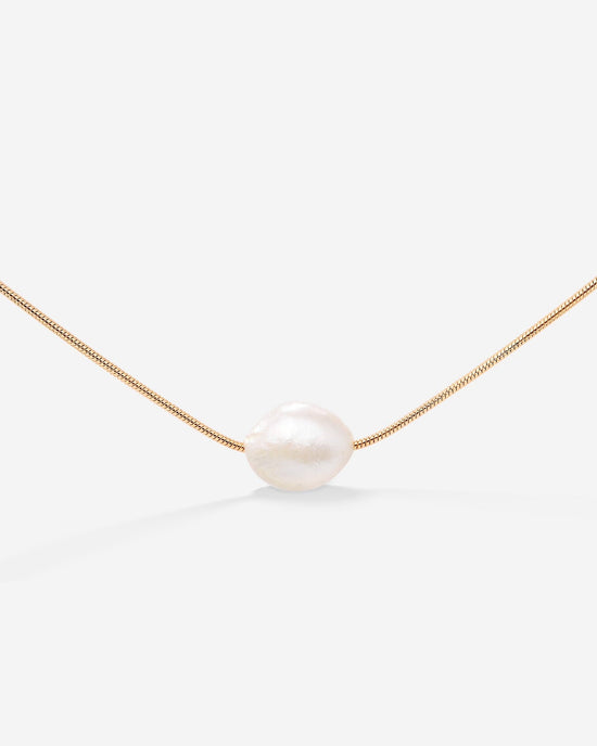 Minimalist Pearl Collana Oro Rosa