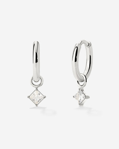 North Star Hoop Set Small Argento