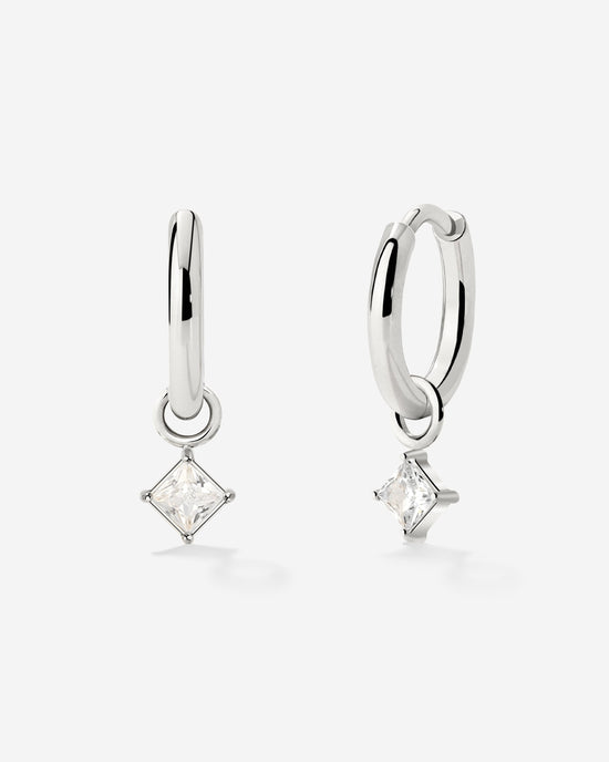 North Star Hoop Set Small Argento