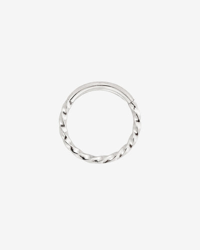 Twisted Click Piercing Argento