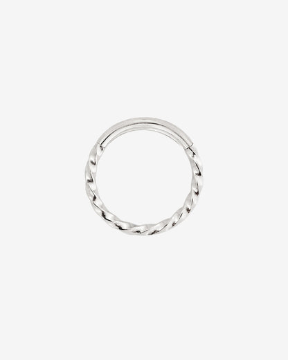 Twisted Click Piercing Argento