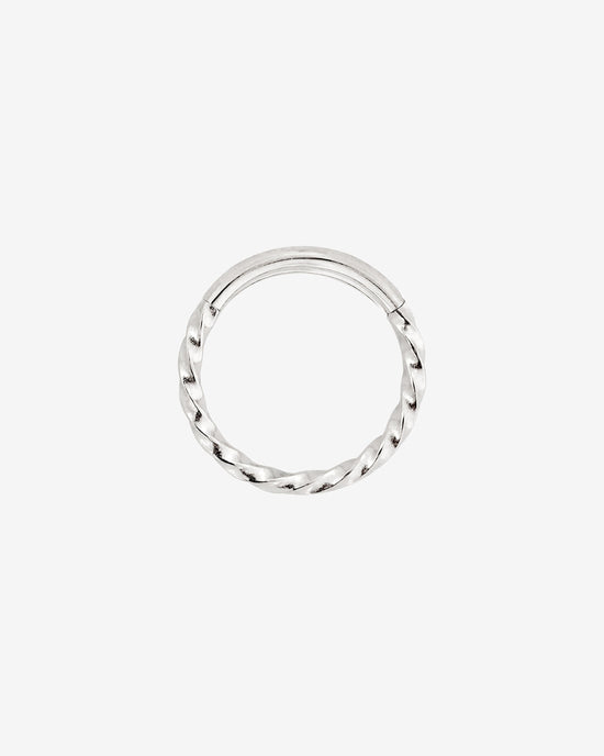 Twisted Click Piercing Argento