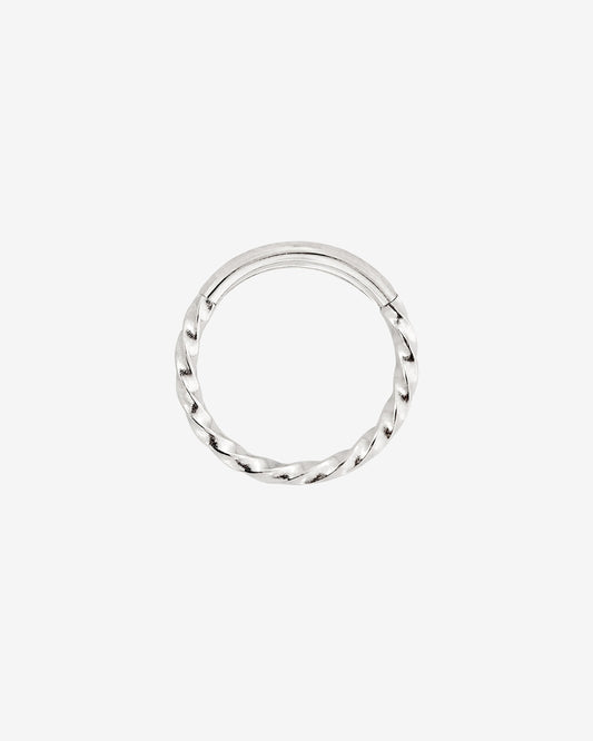 Twisted Click Piercing Argento