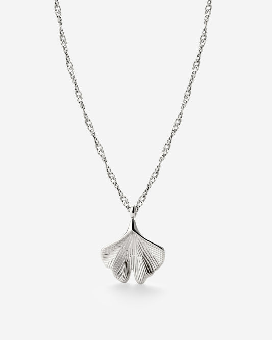 Ginkgo Leaf Collana Argento