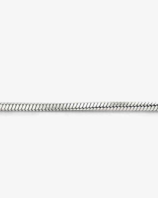 Squared Snake Chain Collana Argento