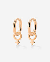 Female Icon Hoop Set Small Oro Rosa