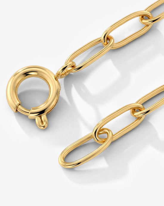 Oval Links Charm Bracciale Set