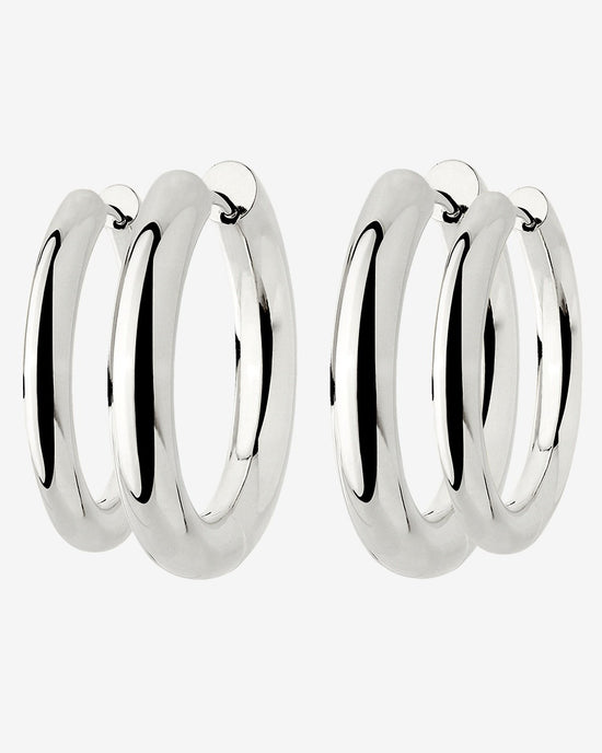 Chunky Lover Hoop Set Maxi Argento