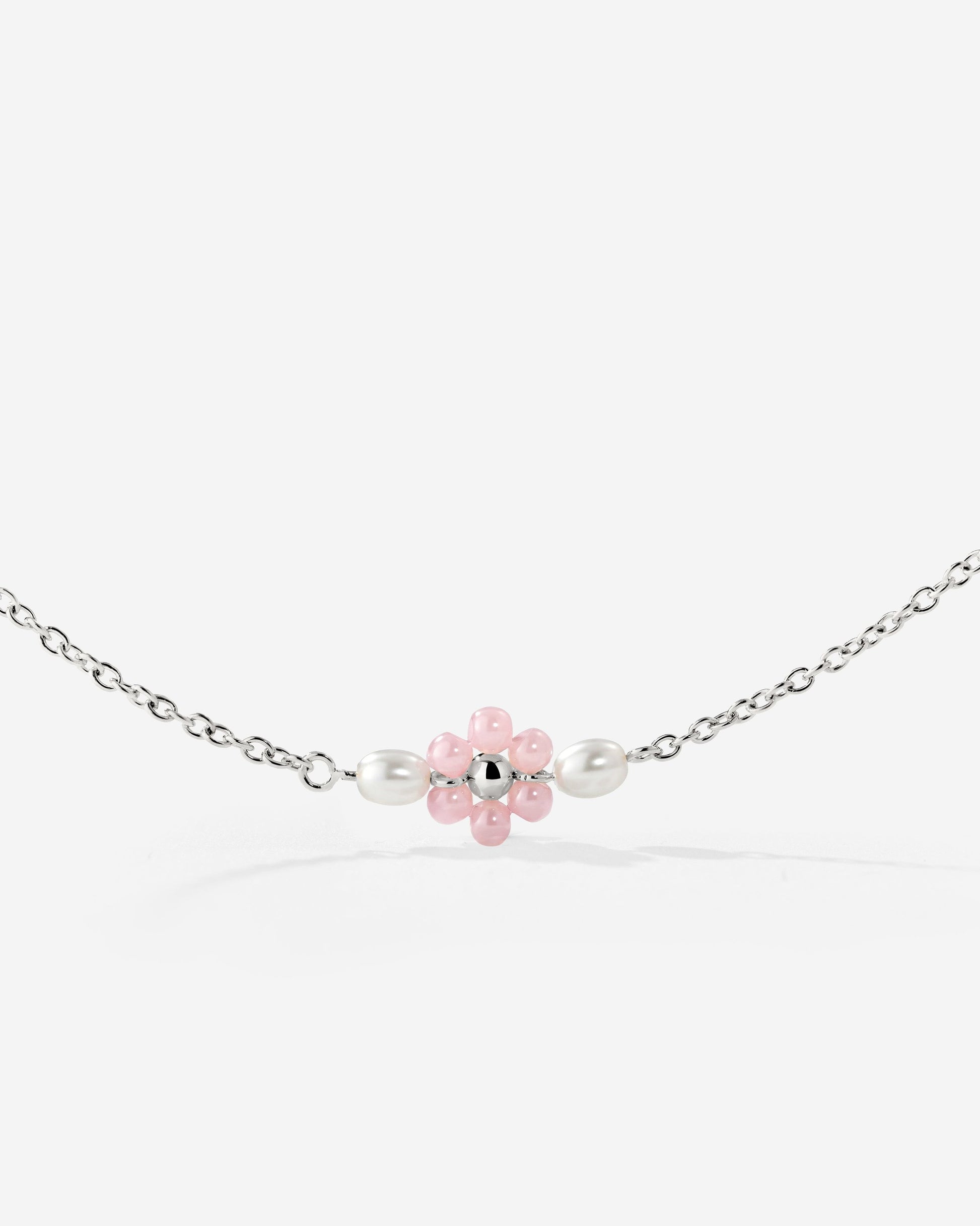 Pretty Pink Daisy Collana Argento