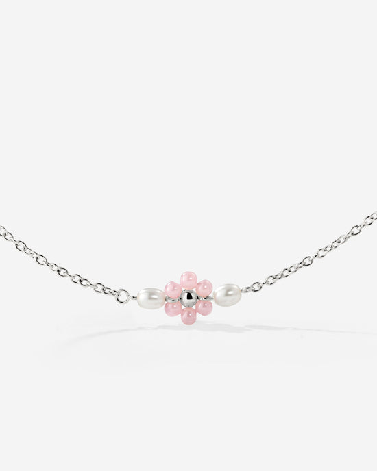 Pretty Pink Daisy Collana Argento