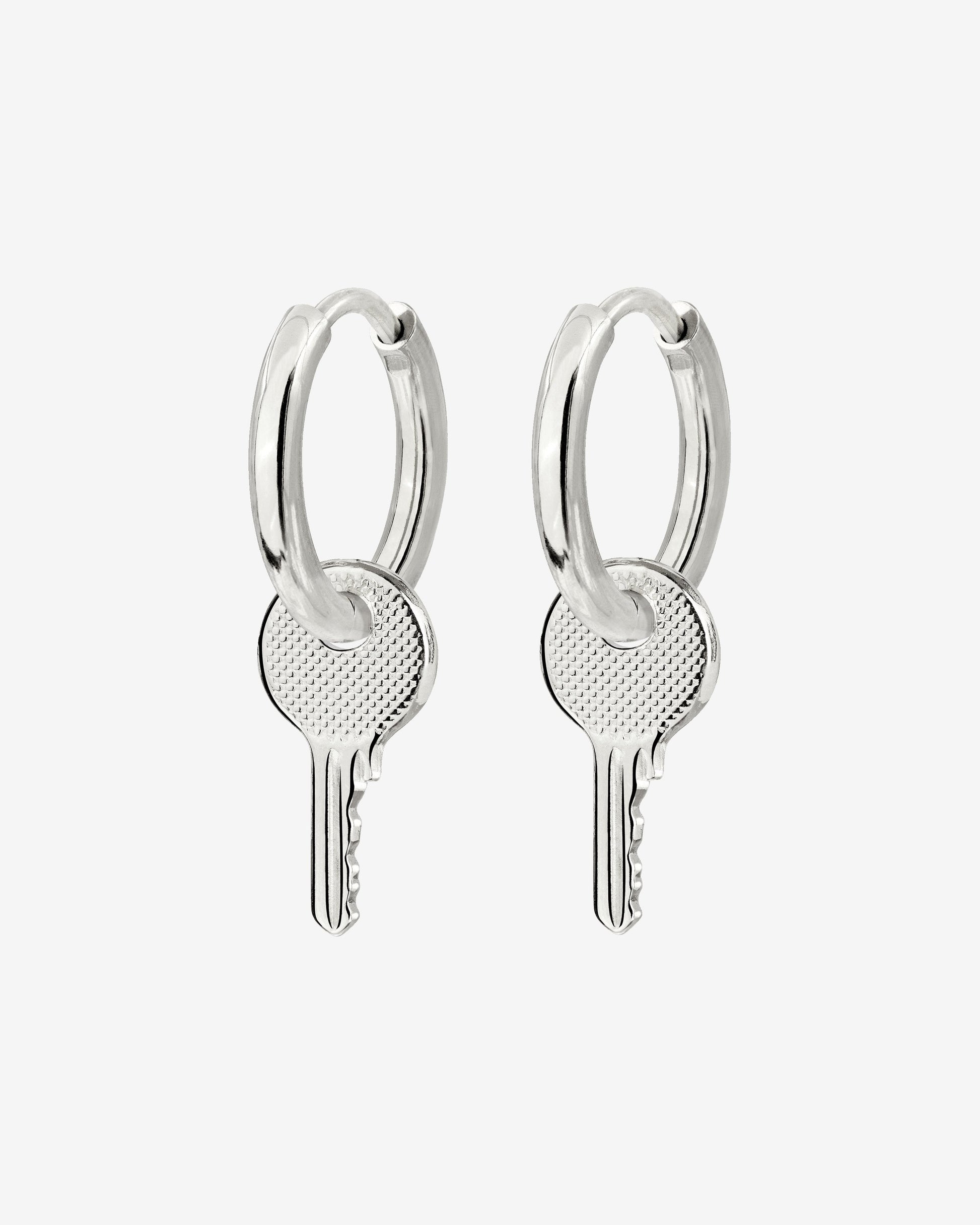 Low-key Hoop Set Small Argento