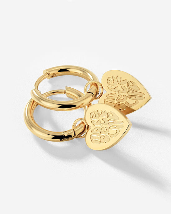 More Self-Love Hoop Set Small Oro