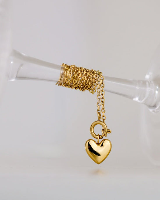 Lovely Heart Classic Chain Collana Set Argento