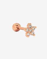 Radiant Flower Piercing Stud Oro Rosa