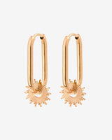 Sun Ray Oval Hoops Small Oro Rosa
