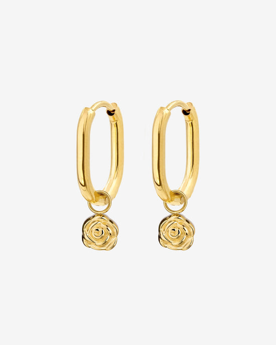 Rose Oval Hoop Set Baby Oro