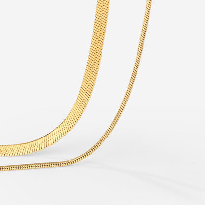Snake Chain Double Collana Oro