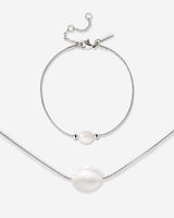 Minimalist Pearl Bundle Argento