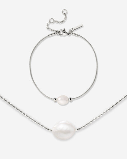 Minimalist Pearl Bundle Argento