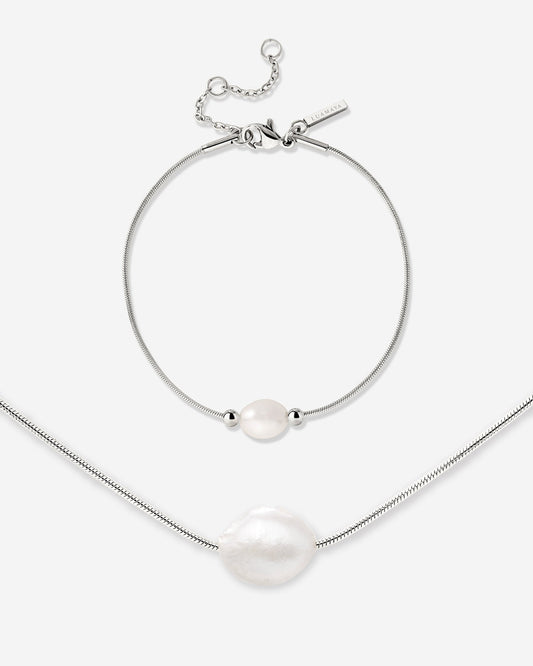 Minimalist Pearl Bundle Argento