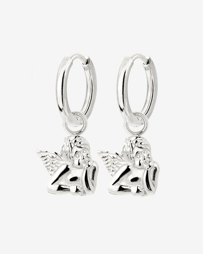 Cherub Hoop Set Small Argento