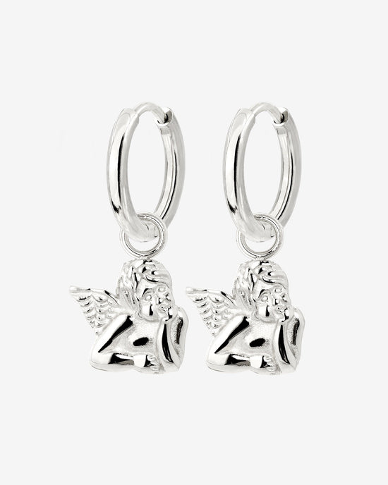 Cherub Hoop Set Small Argento