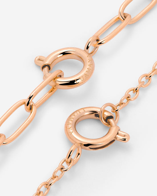 Classic Chain Charm Oro Rosa