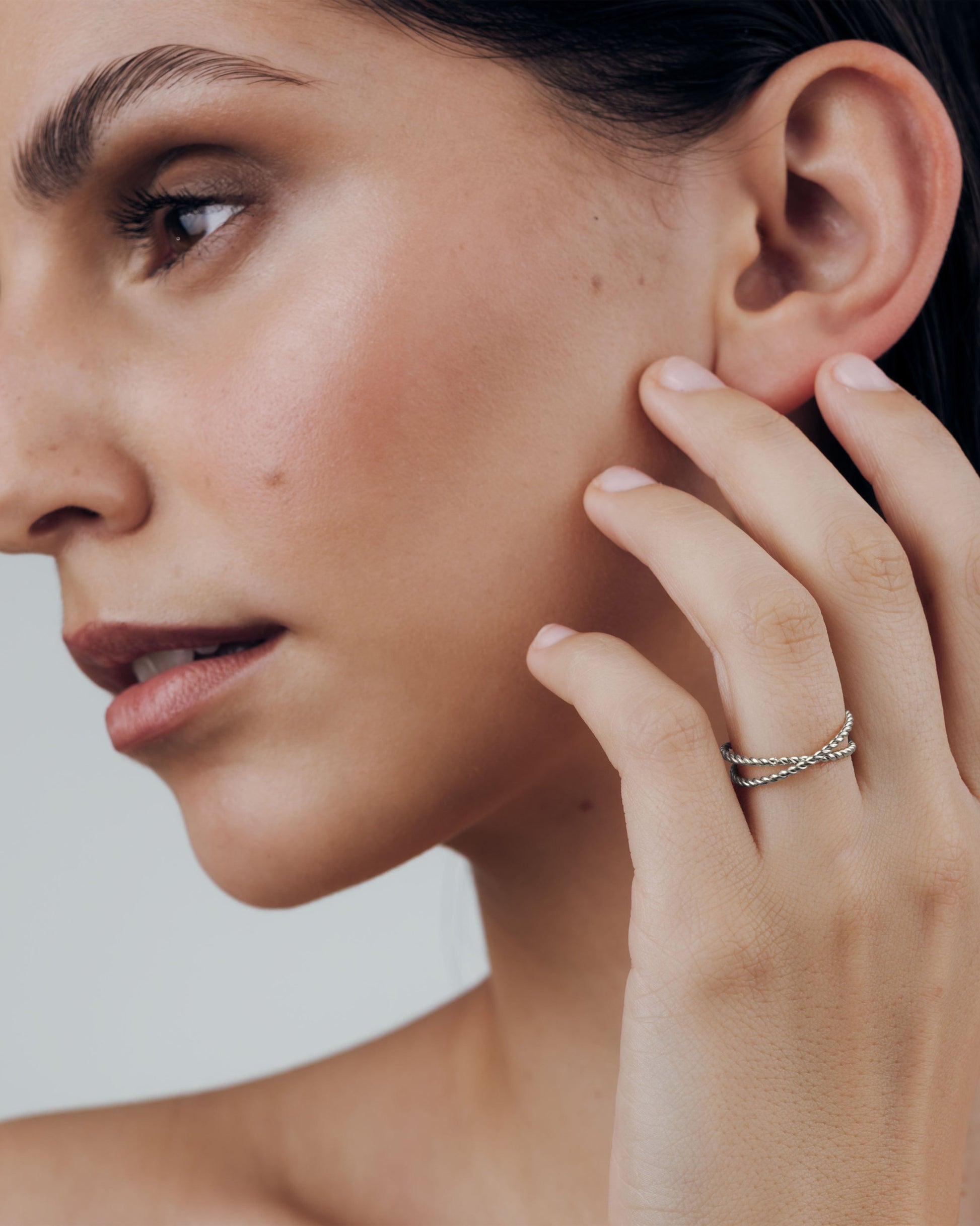 Twisted Anello Duo Argento