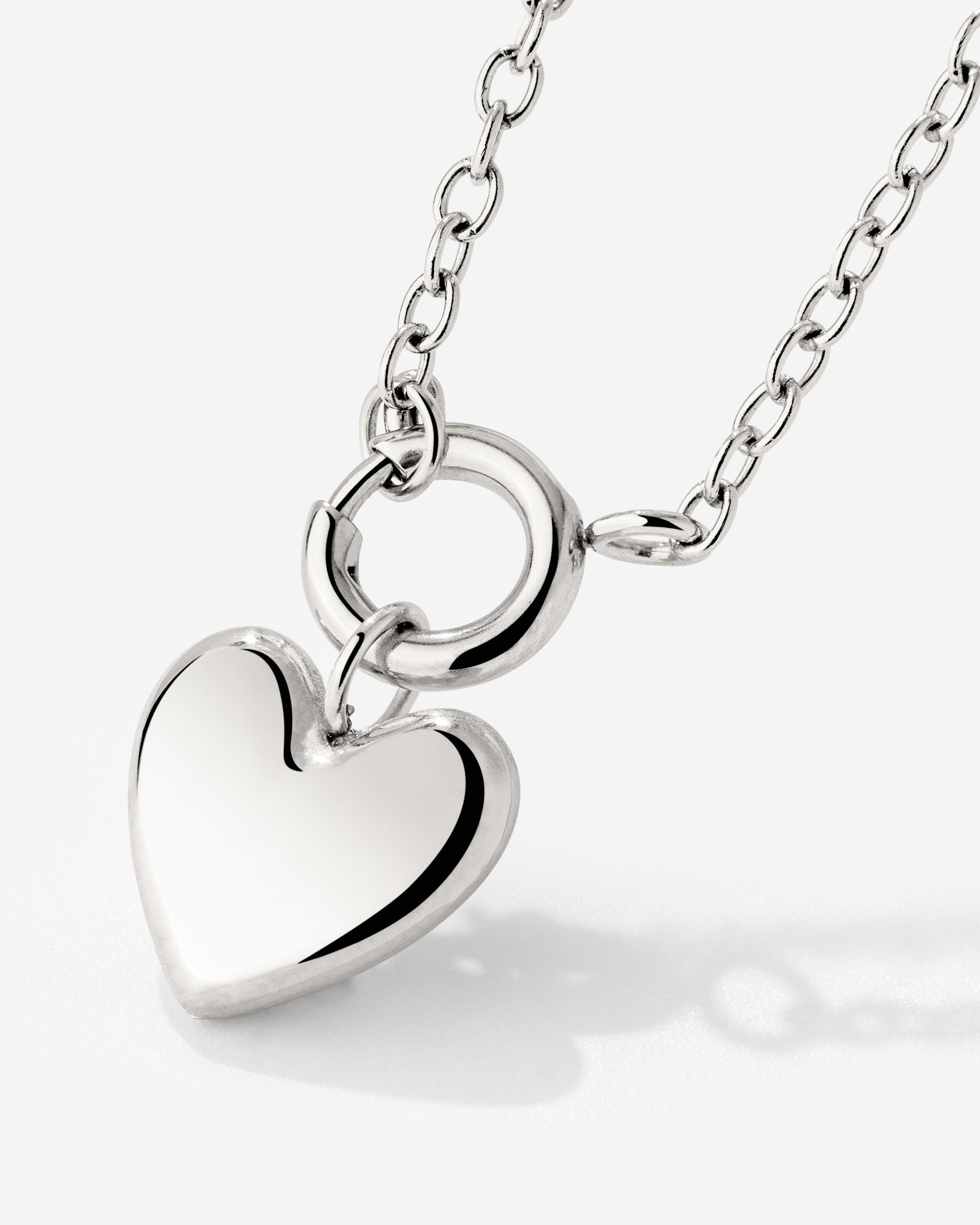 Lovely Heart Classic Chain Collana Set Argento