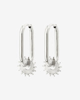Sun Ray Oval Hoops Small Argento
