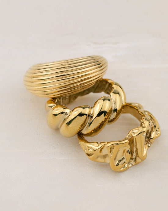 Bold Twist Anello Oro Rosa
