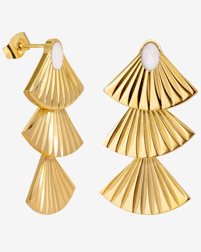 Triple Fan Orecchini Oro