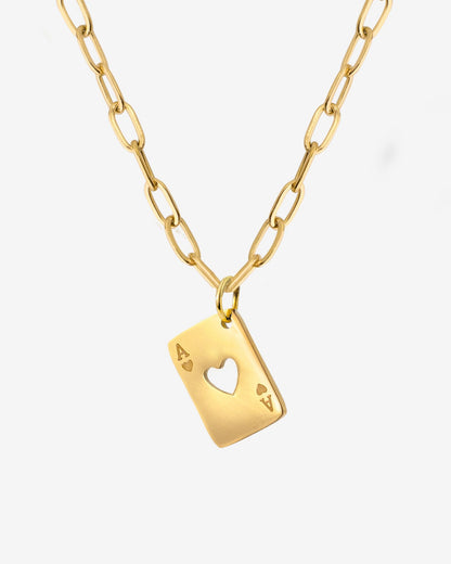 Heart Ace Collana Oro