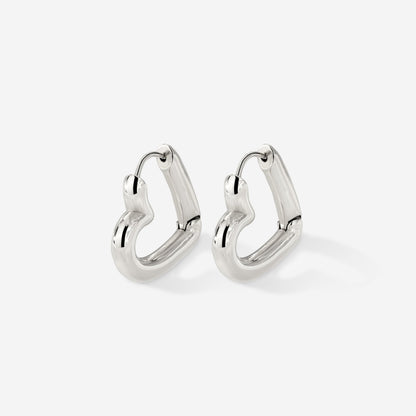 Phat Heart Hoops Small Argento