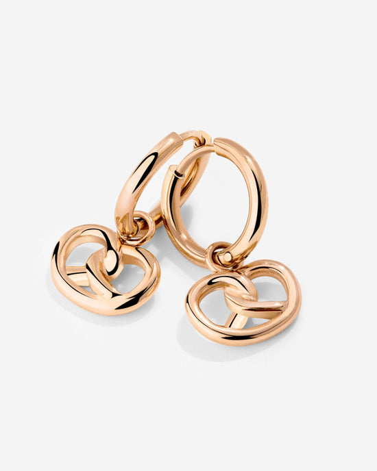 Pretzel Babe Hoop Set Small Oro Rosa
