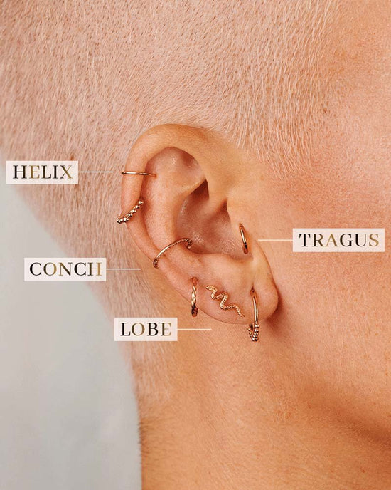 Radiant Flower Piercing Stud Oro Rosa