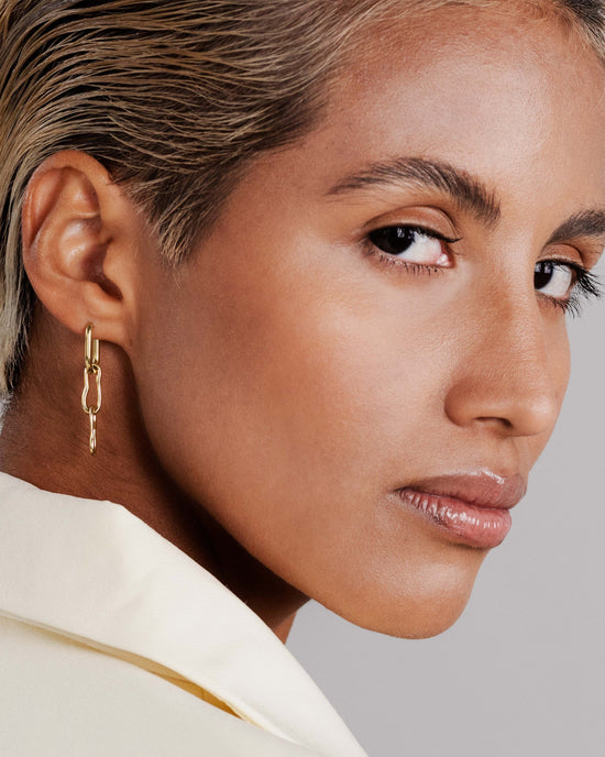 Blending Duo Oval Hoop Set Baby Oro