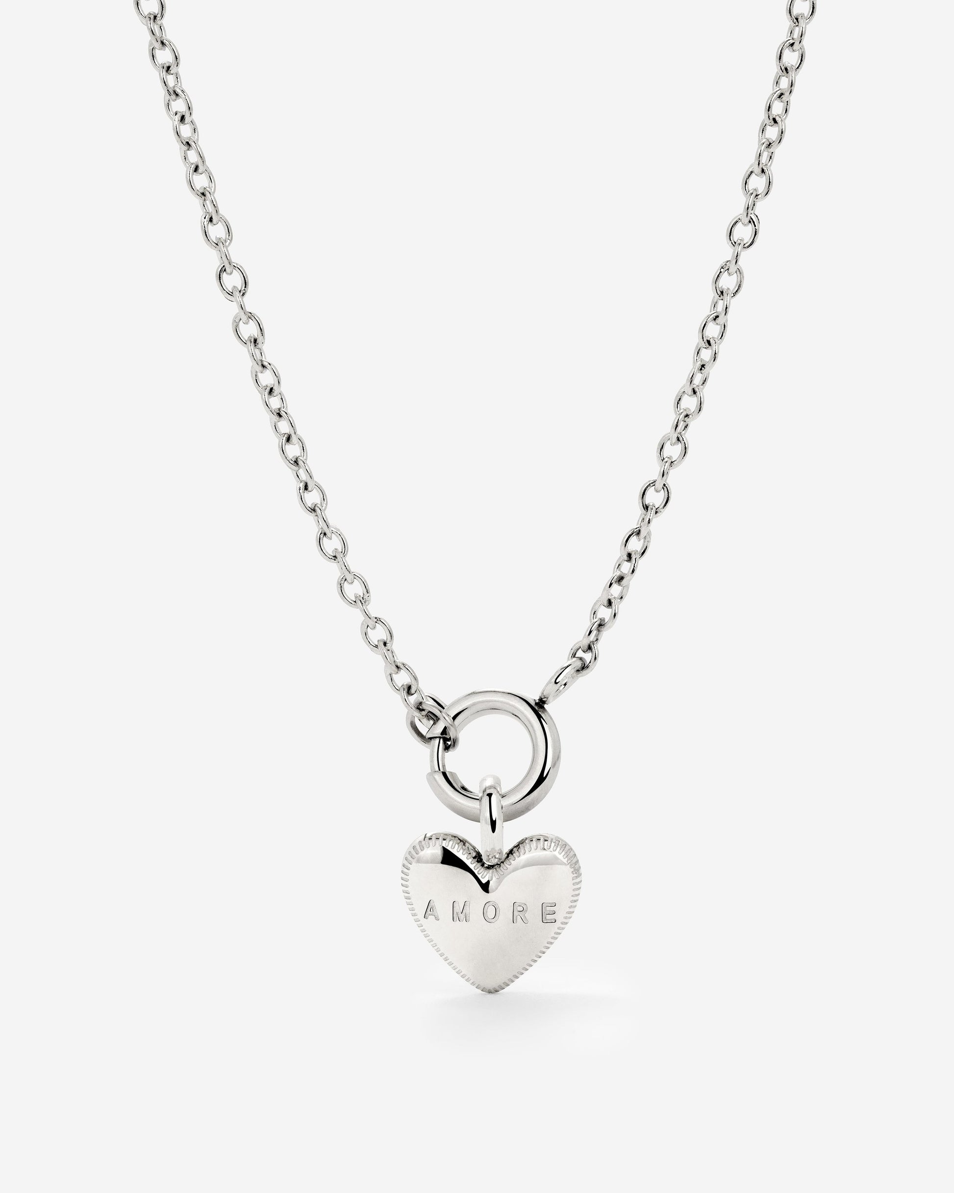 Amore Mio Classic Chain Collana Set Argento