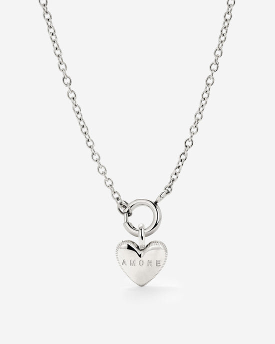 Amore Mio Classic Chain Collana Set Argento