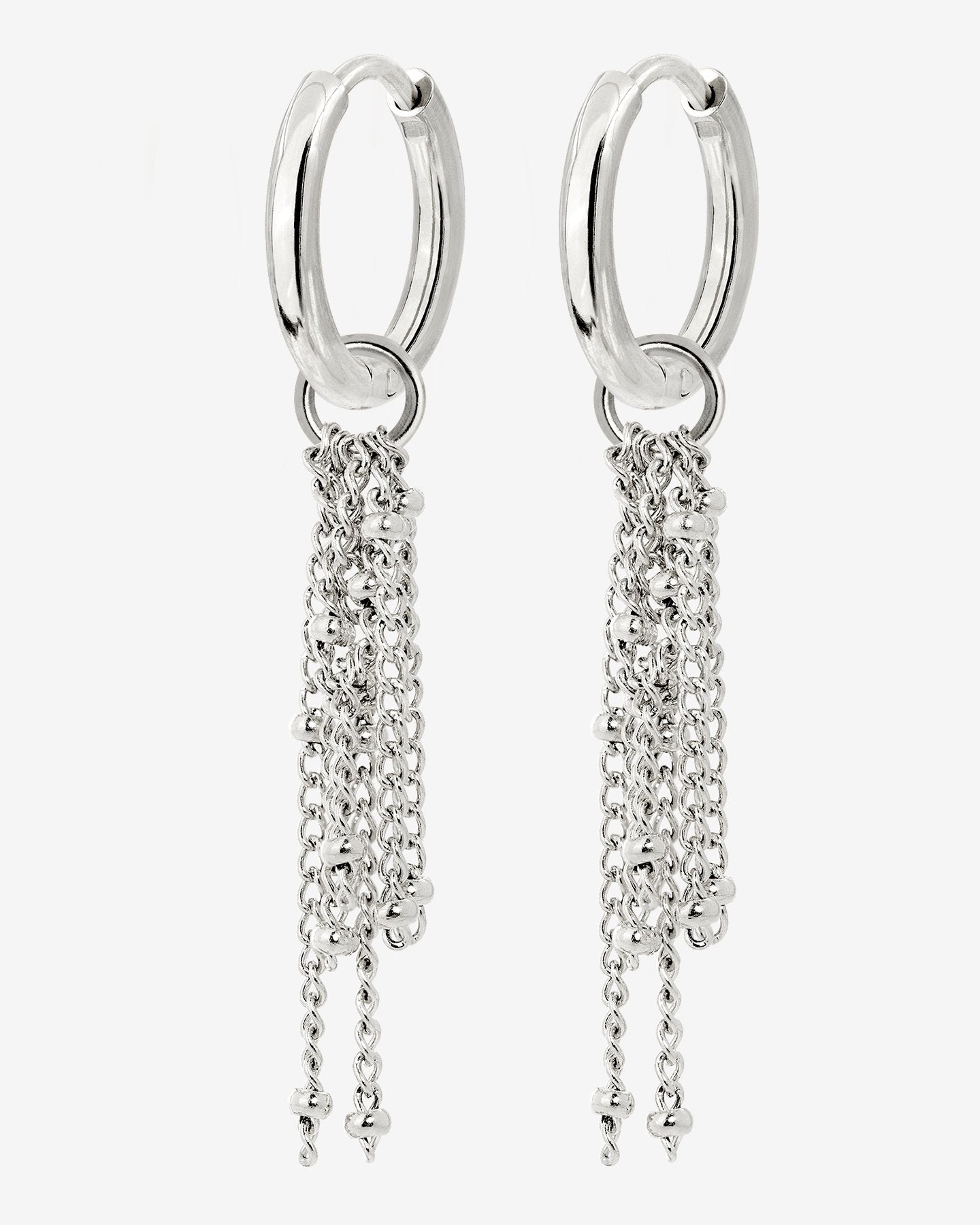 Chain Overload Hoop Set Small Argento