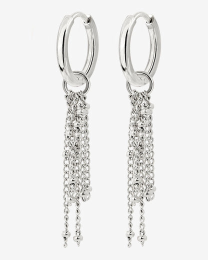 Chain Overload Hoop Set Small Argento