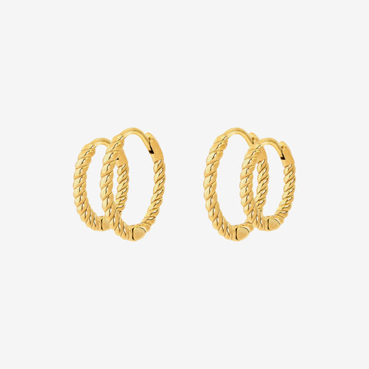 Twisted Hoop Set Small Oro