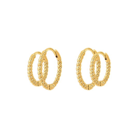 Twisted Hoop Set Small Oro