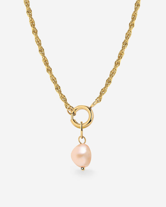 Perla Rosa Rope Chain Collana Set Oro