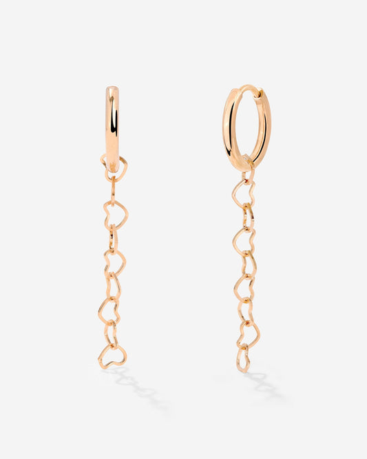 Heart after Heart Hoop Set Small Oro Rosa